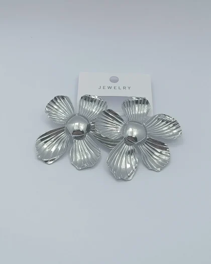 Çiçek Tasarım Küpe – Silver