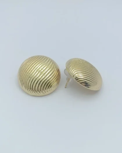 Desenli Yuvarlak Vintage Küpe