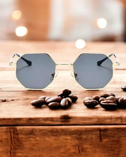 Geometrik Unisex Metal Çerçeve Güneş Gözlüğü