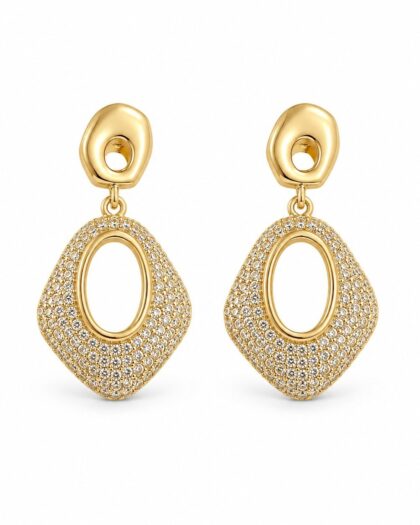 VIP 14K Rhombus Küpe