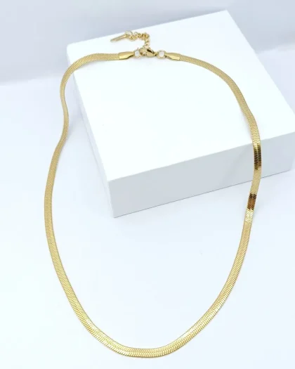 İtalyan Ezme Zincir Kolye (45 cm)