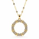 Çelik Taşlı Gold Xoxo Kolye