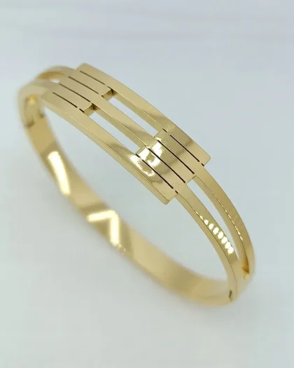 Çelik Gold Renk Kaburga Bileklik