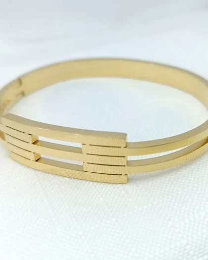 Çelik Gold Renk Kaburga Bileklik