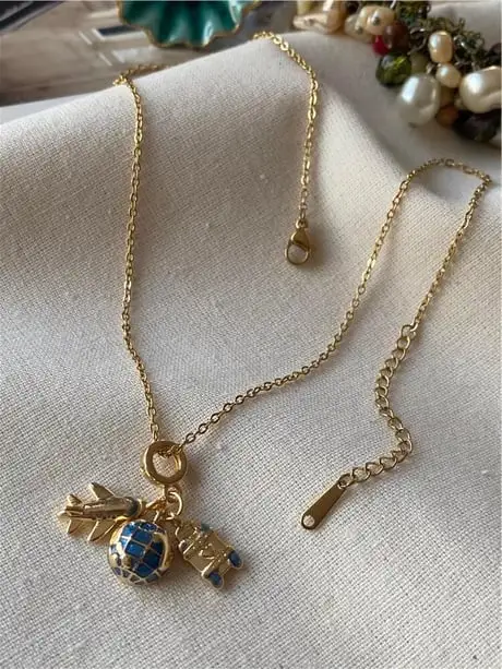 Çelik Trip / Seyahat Charms Kolye