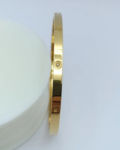 Taşlı İnce Cartier Çelik Kelepçe
